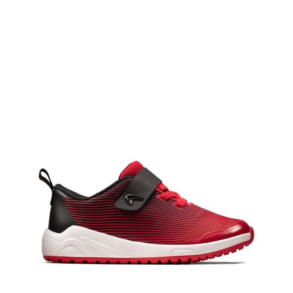 Clarks Girls Aeon Pace Toddler Trainers Red | CA-3874516